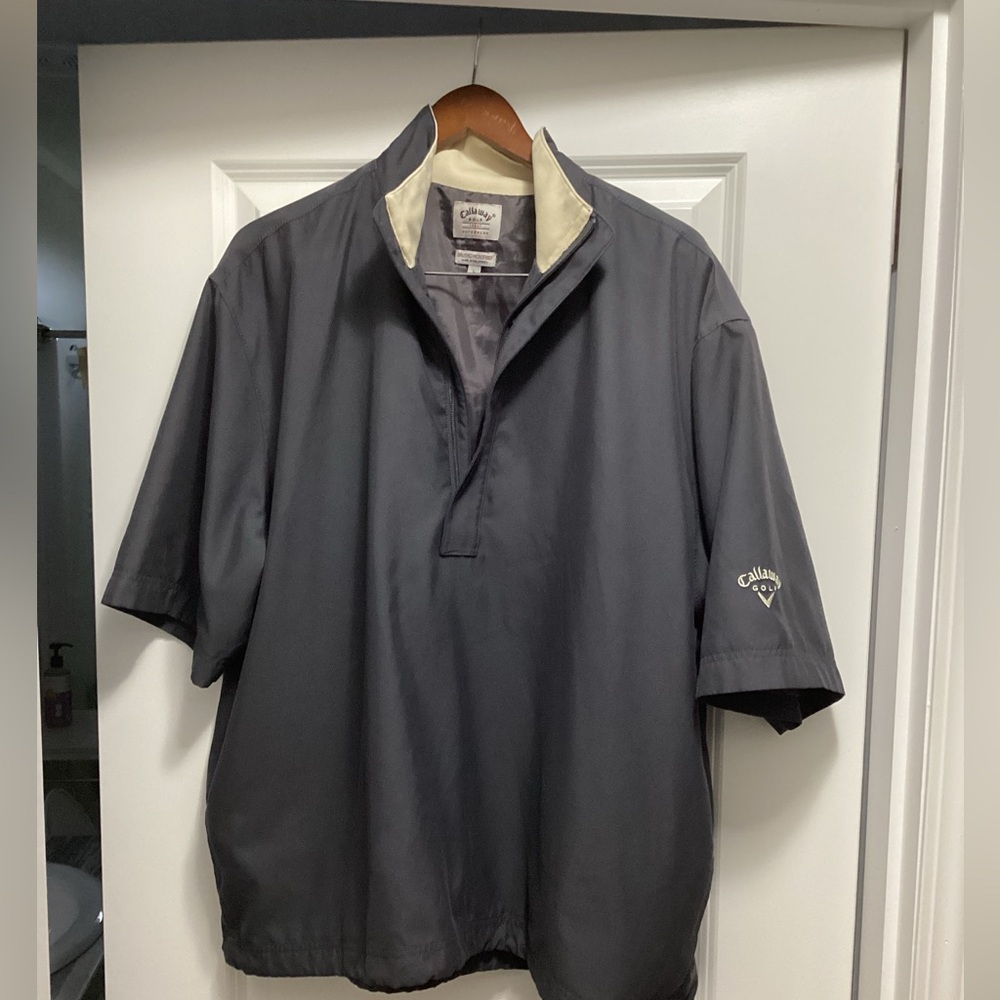 Callaway Golf 1/4 zip,short sleeve pullover. Sz L